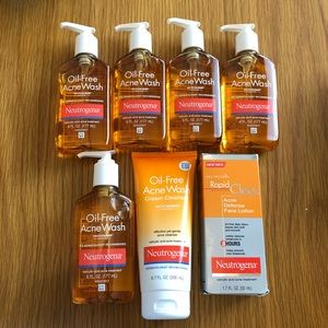 Neutrogena Acne Bundle Oil Free Face Wash Rapid